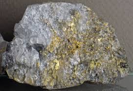 Gold in gray quartz  for sale